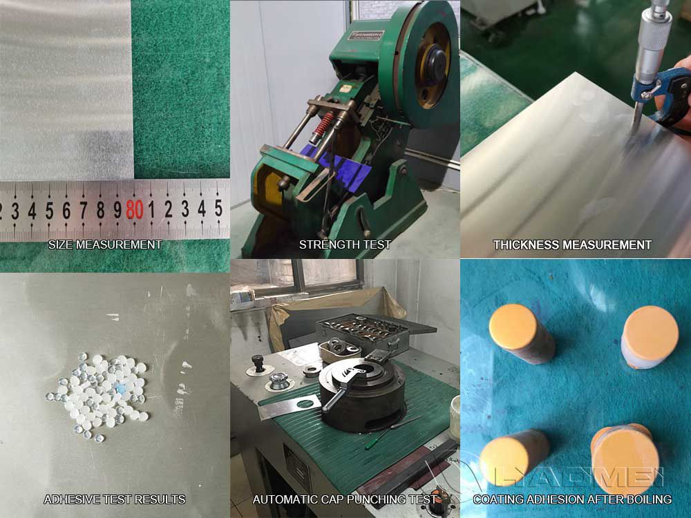 Multiple testing items of aluminum bottle cap material .jpg